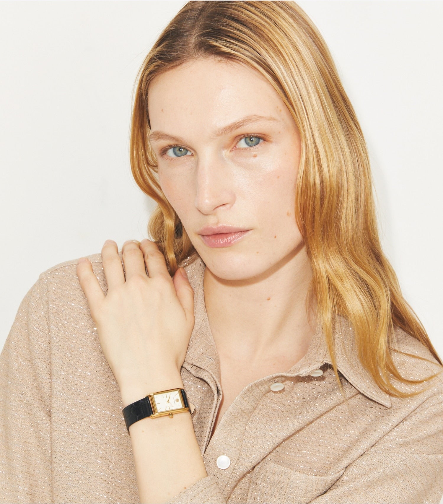 Tory Burch Slim Eleanor Watch - Ivory/Gold/Black