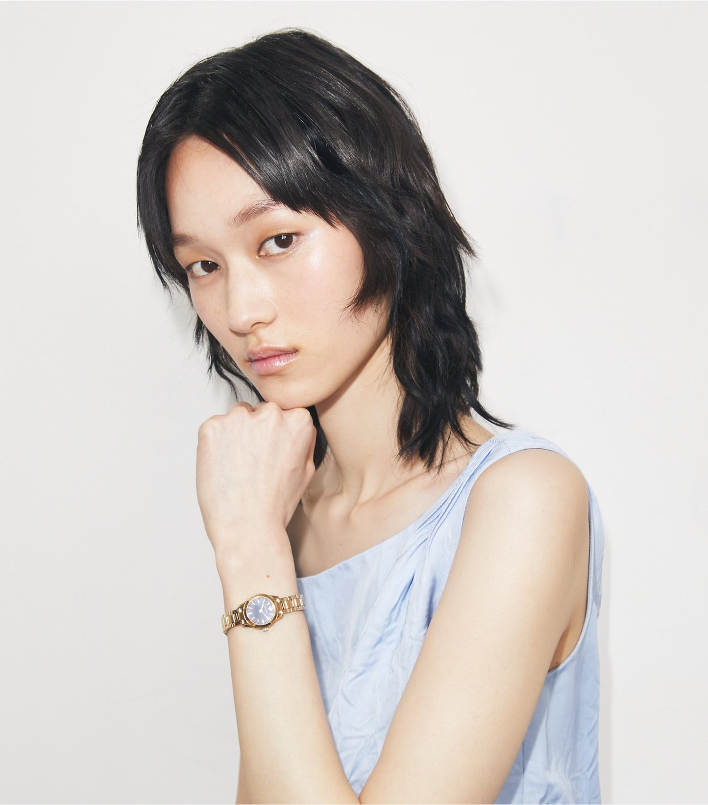 Tory Burch Mini Miller Watch - Navy/Pale Gold