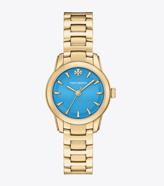 Tory Burch Small Miller Watch - Blue/Pale Gold