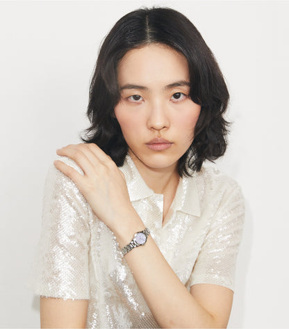 Tory Burch Mini Miller Watch - Lilac/Silver