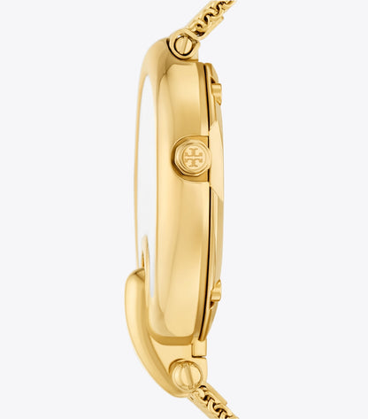 Tory Burch Small Pierced Watch - Ivory/Gold