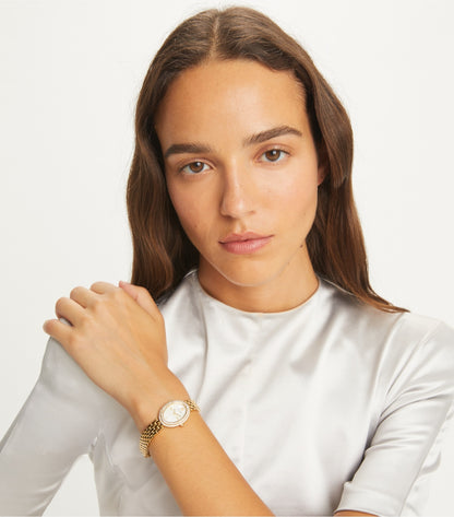 Tory Burch Oval Watch - Mop/Stones/Gold