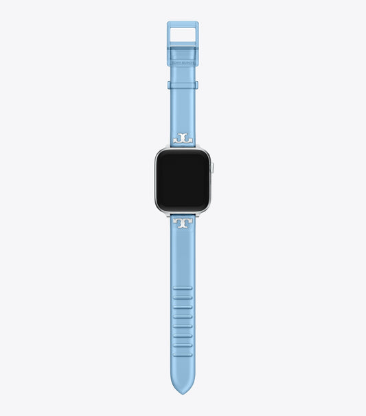Tory Burch Single T Jelly Band for Apple Watch® - Light Blue