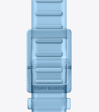 Tory Burch Single T Jelly Band for Apple Watch® - Light Blue