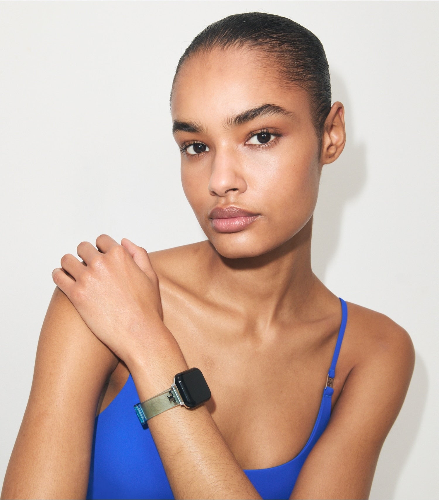 Tory Burch Single T Jelly Band for Apple Watch® - Light Blue