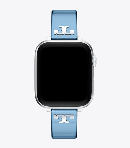 Tory Burch Single T Jelly Band for Apple Watch® - Light Blue