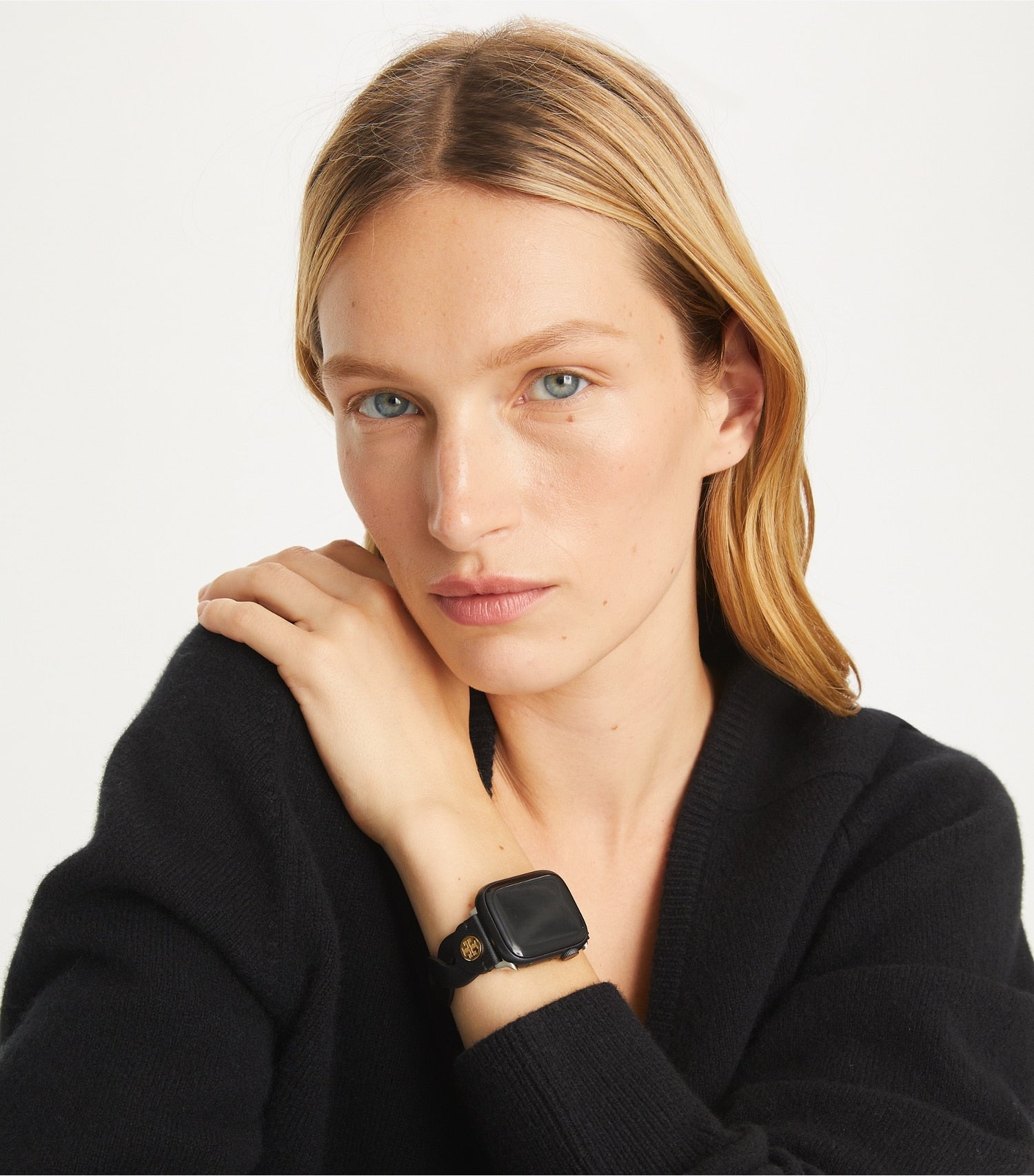 Tory Burch Miller Braided Band for Apple Watch® - Black