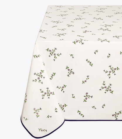 Tory Burch Jolie Fleur Square Tablecloth, 70" - New Ivory