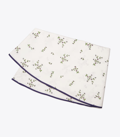 Tory Burch Jolie Fleur Round Tablecloth, 108" - New Ivory