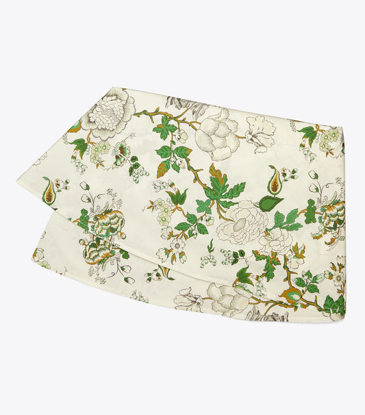 Tory Burch Happy Times Bouquet Round Tablecloth, 108" - Moss Green