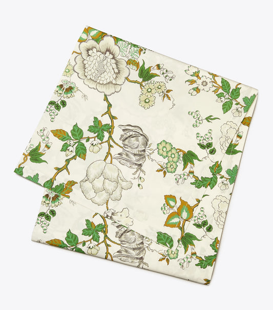 Tory Burch Happy Times Bouquet Square Tablecloth, 70" - Moss Green
