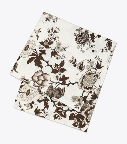 Tory Burch HAPPY TIMES BOUQUET OBLONG TABLECLOTH, 70" X 126" - Brown