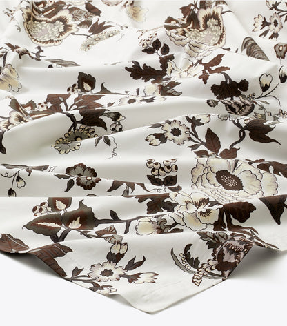 Tory Burch HAPPY TIMES BOUQUET OBLONG TABLECLOTH, 70" X 126" - Brown