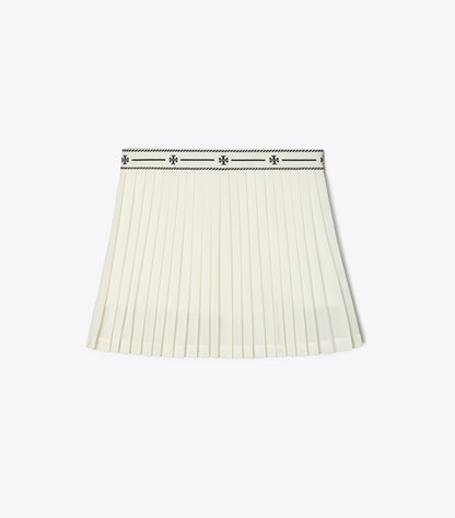 Tory Burch Mesh Pleated Tennis Skirt - Snow White