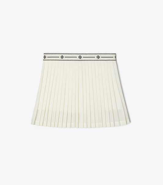 Tory Burch Mesh Pleated Tennis Skirt - Snow White
