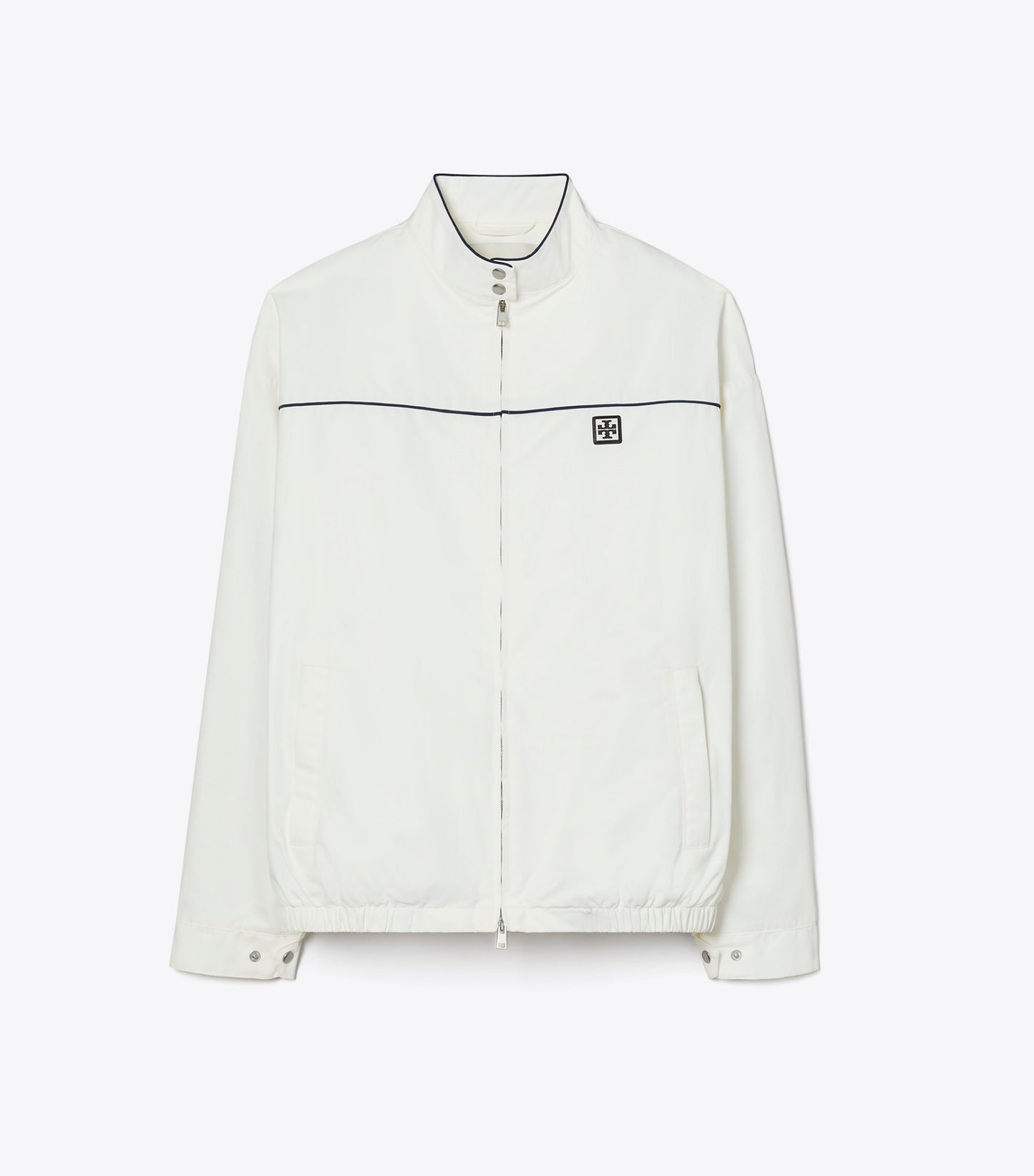 Tory Burch Oversized Nylon Tennis Jacket - Snow White