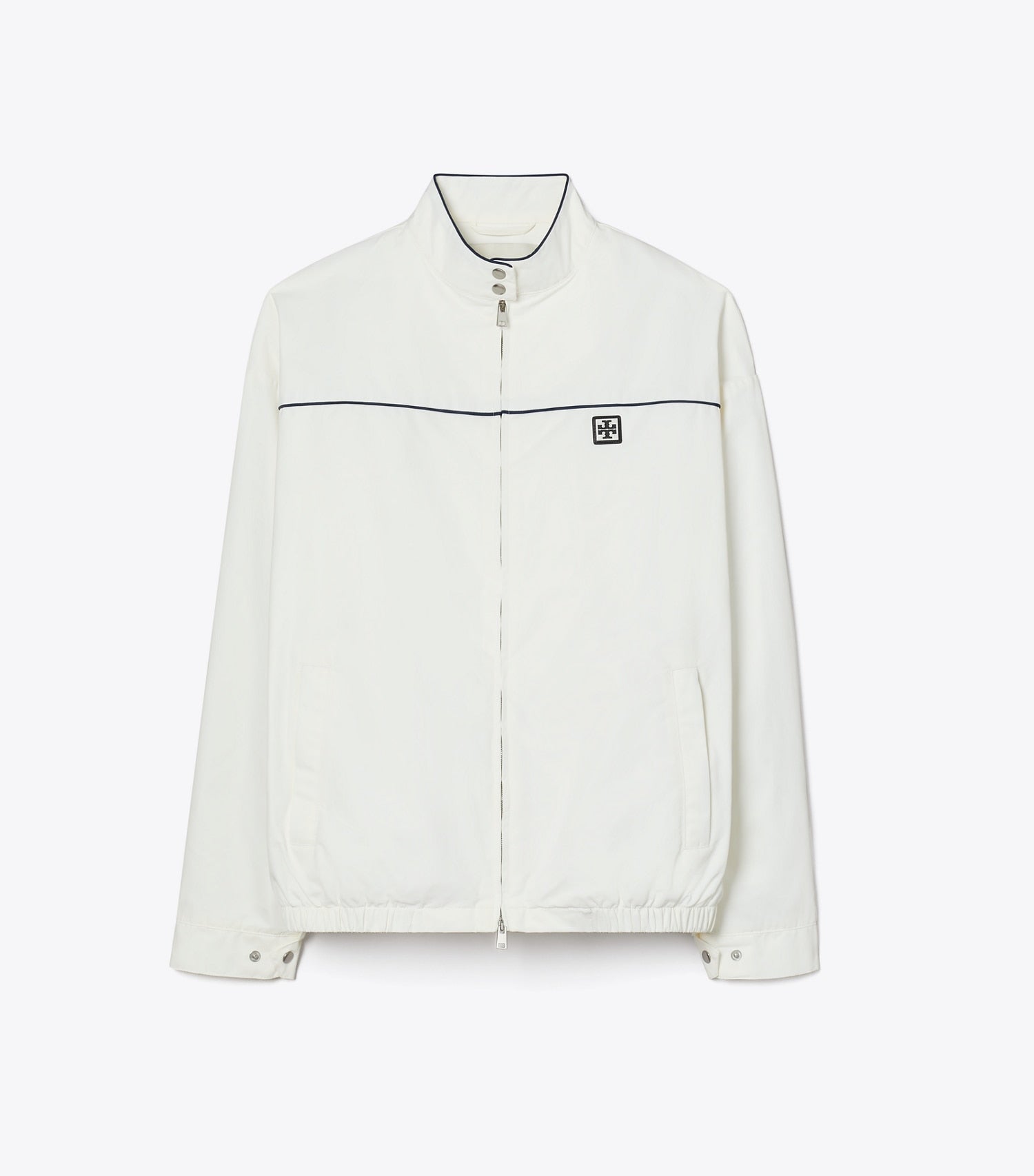 Tory Burch Oversized Nylon Tennis Jacket - Snow White