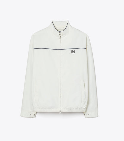 Tory Burch Oversized Nylon Tennis Jacket - Snow White