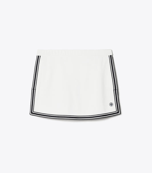 Tory Burch Tech Piqué Tennis Skirt - Snow White
