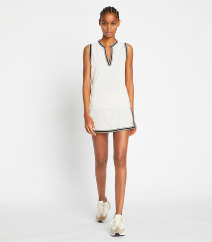 Tory Burch Tech Piqué Tennis Skirt - Snow White