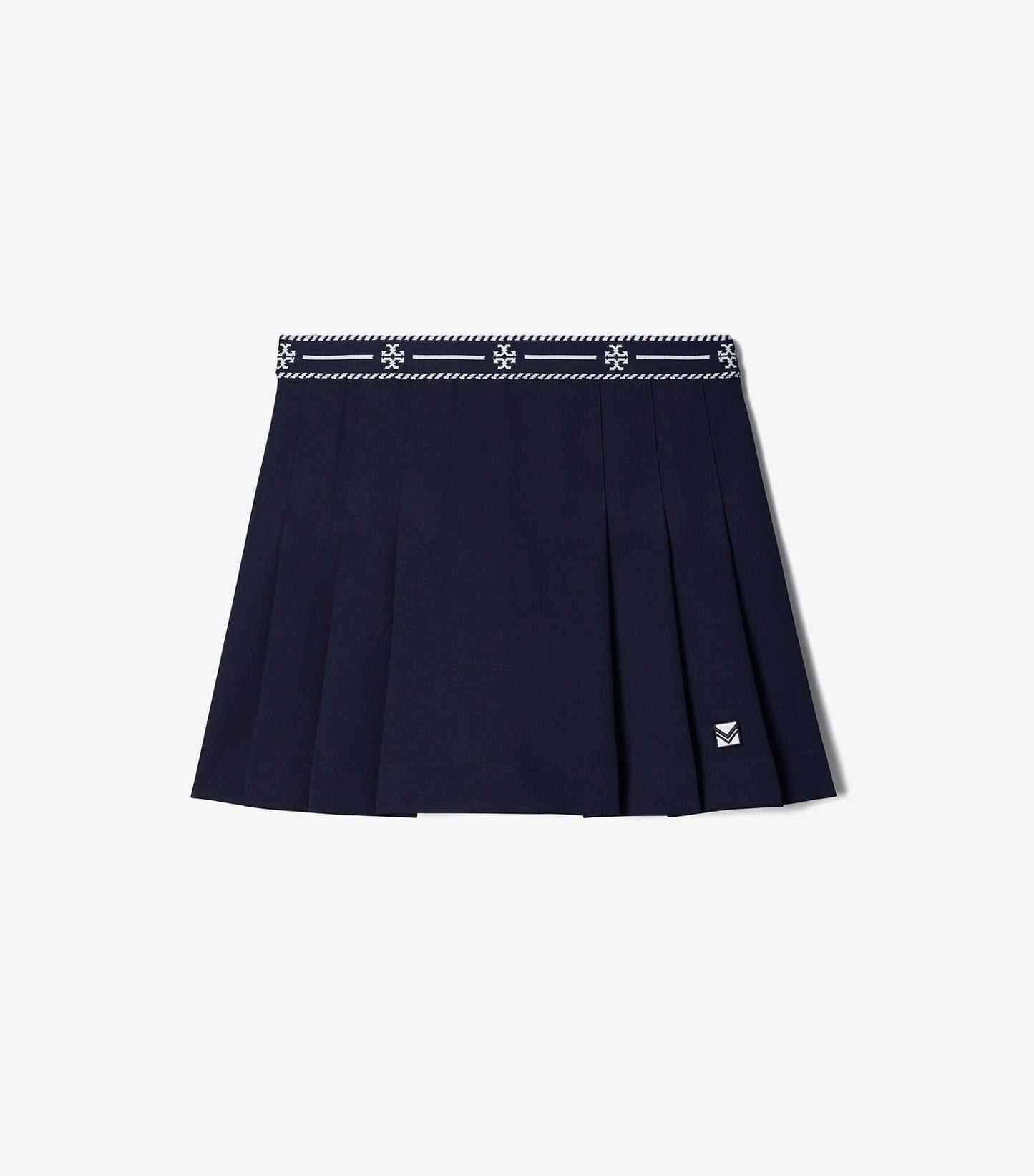 Tory Burch Tech Twill Logo Tape Tennis Skirt - Deep Navy
