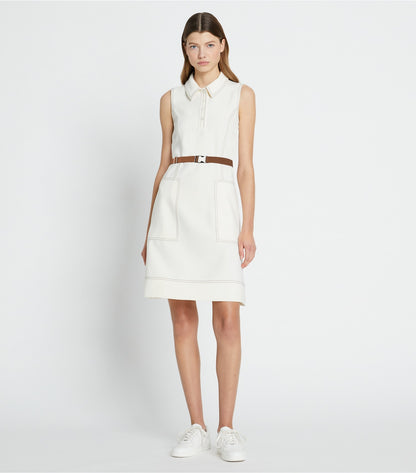 Tory Burch Pick Stitch Golf Dress - New Ivory