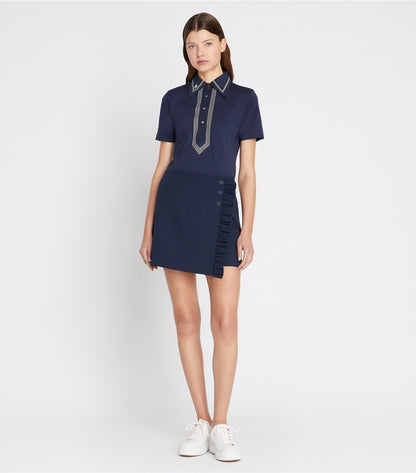 Tory Burch Mercerized Cotton Retro Polo - Tory Navy