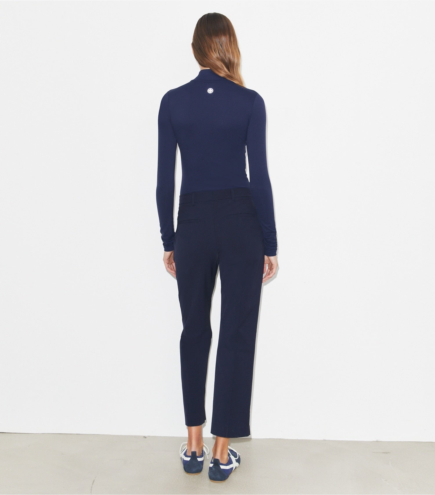 Tory Burch Cropped Stretch Golf Pant - Medium Navy