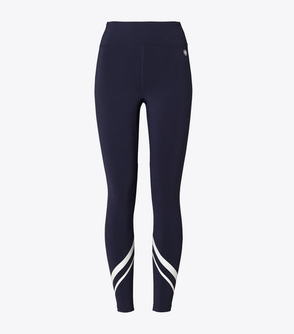 Tory Burch Weightless Chevron Legging - Tory Navy / Snow White