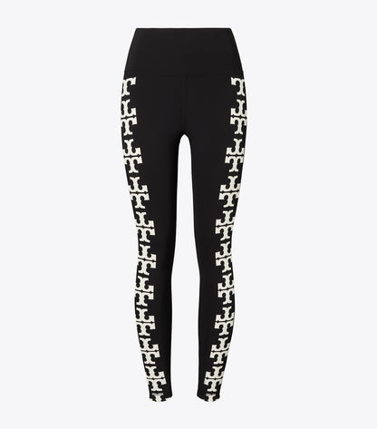 Tory Burch Compression Logo 7/8 Legging - Black T Logo Row