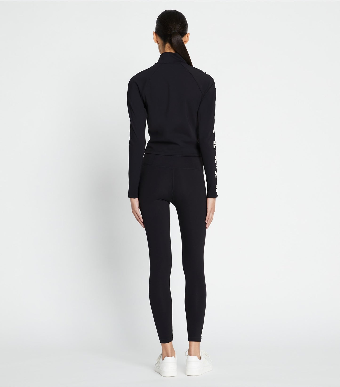 Tory Burch Compression Logo 7/8 Legging - Black T Logo Row