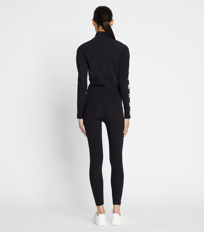 Tory Burch Compression Logo 7/8 Legging - Black T Logo Row