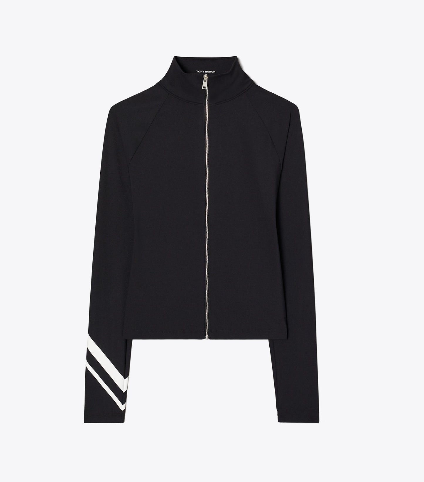 Tory Burch Chevron Full-Zip Jacket - Black