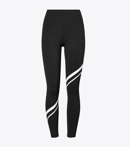 Tory Burch Sculpt Compression Diagonal Chevron Legging - Sport Black