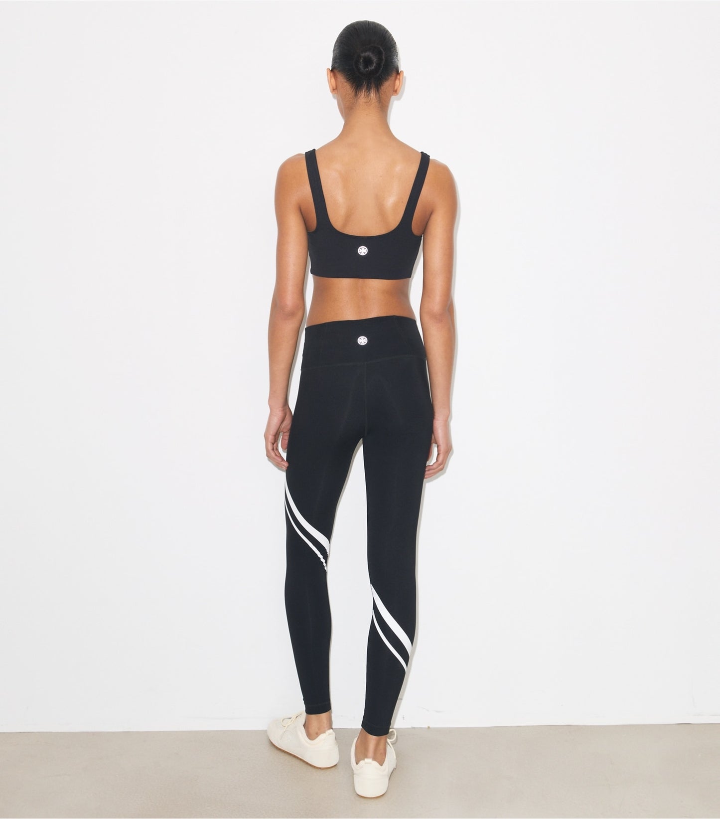 Tory Burch Sculpt Compression Diagonal Chevron Legging - Sport Black