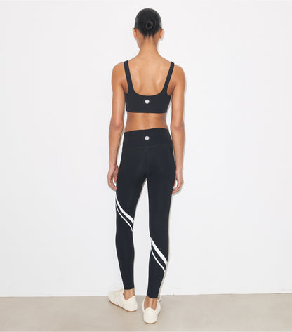 Tory Burch Sculpt Compression Diagonal Chevron Legging - Sport Black