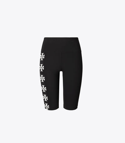 Tory Burch Compression Logo Bike Short - Black T Logo Row