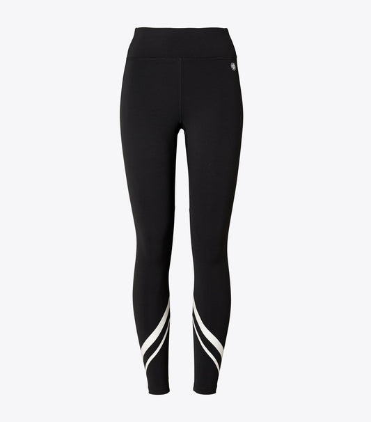Tory Burch Weightless Chevron Legging - Sport Black/Snow White