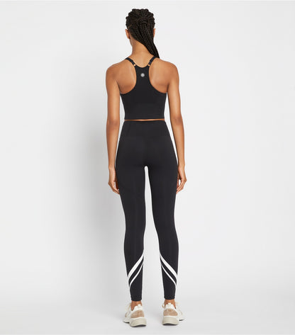 Tory Burch Weightless Chevron Legging - Sport Black/Snow White