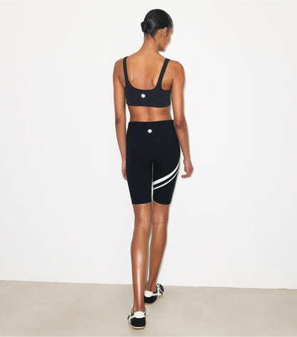 Tory Burch Chevron Bike Short - Black