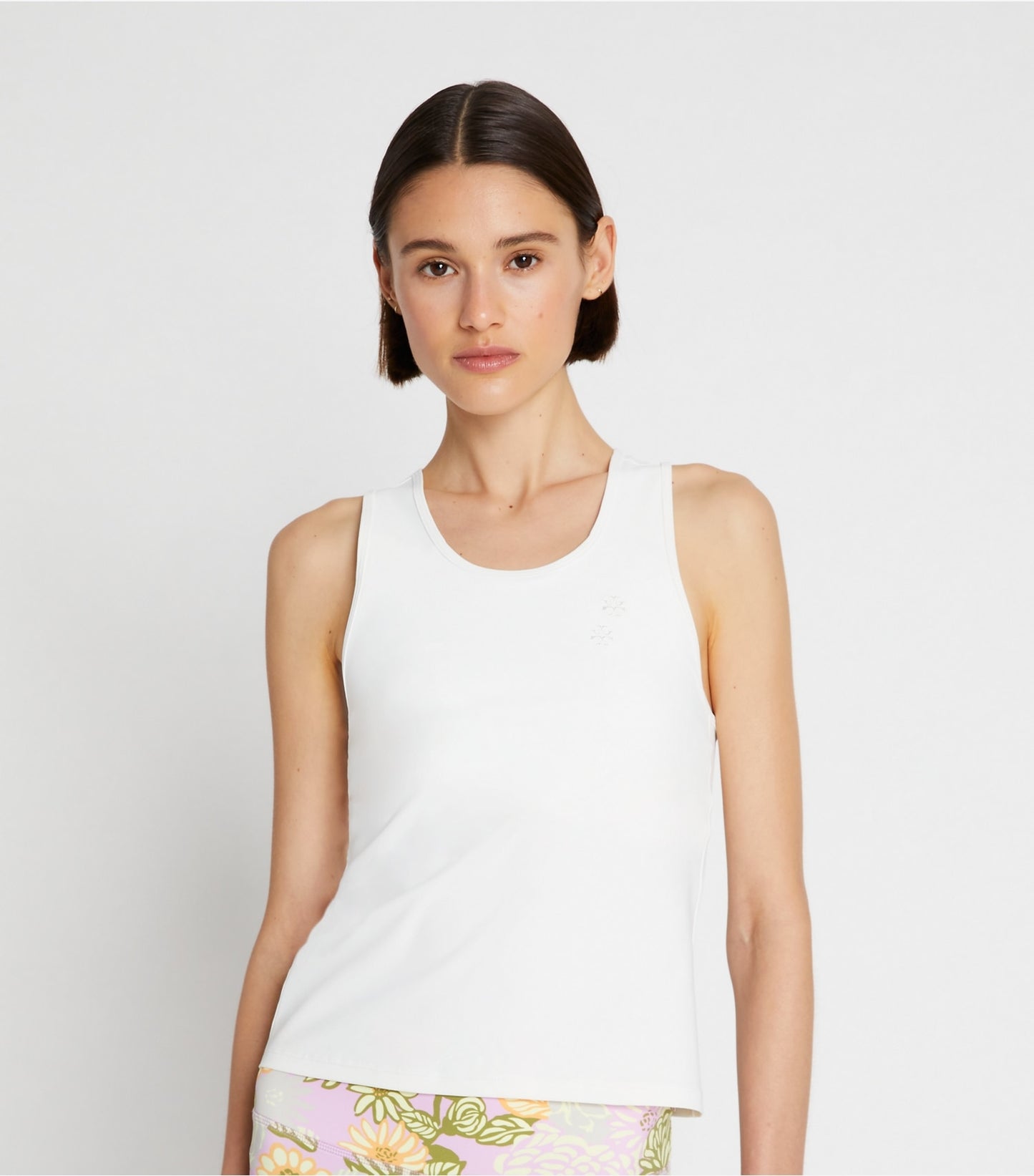 Tory Burch Performance Jersey Racerback Tennis Tank - Snow White