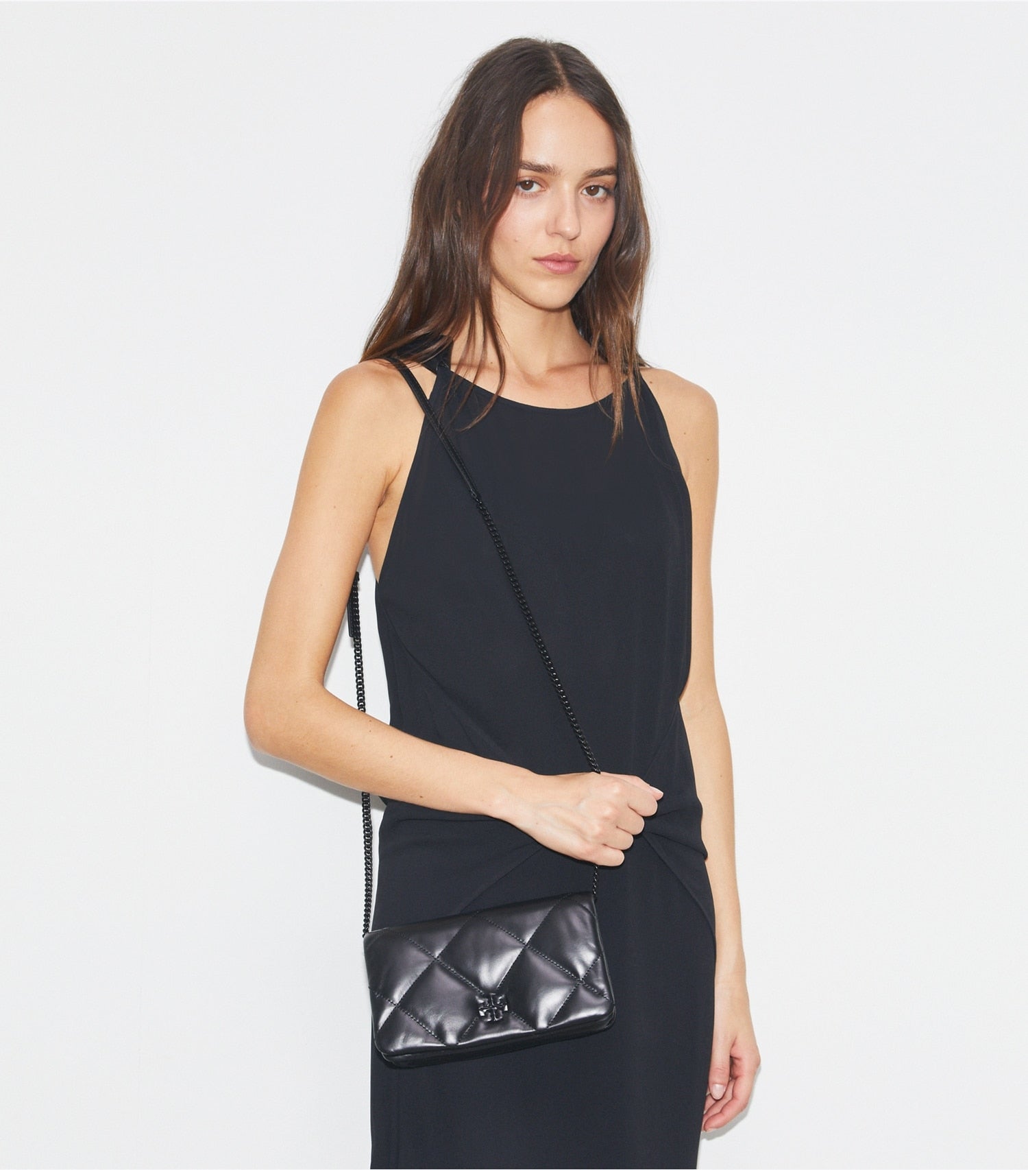 Tory Burch Kira Diamond Quilt Crossbody - Black